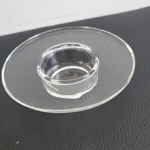 Elegant Clear Glass Candle Holder